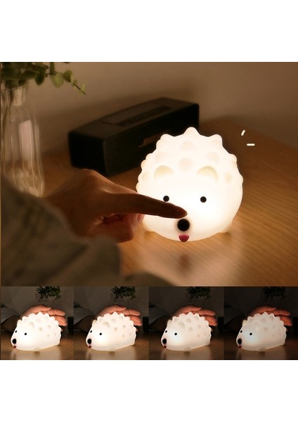 Cute Hedgehog Gece Lambası, Stil: Button Control Zd-27 Hedgehog Button Control Çok Renkli (Yurt Dışından)
