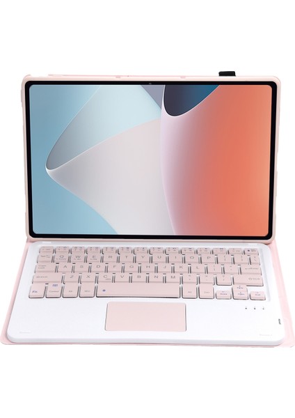 OP12-A Bluetooth Klavye Pu Kılıf Oppo Pad Air 10.4 Inç Pembe (Yurt Dışından)