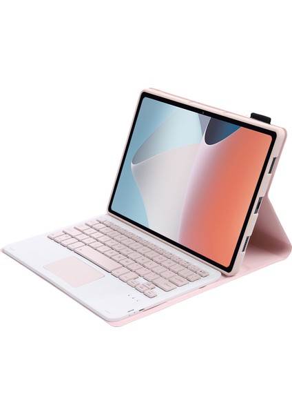 OP12-A Bluetooth Klavye Pu Kılıf Oppo Pad Air 10.4 Inç Pembe (Yurt Dışından)
