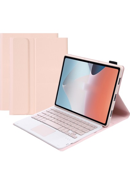 OP12-A Bluetooth Klavye Pu Kılıf Oppo Pad Air 10.4 Inç Pembe (Yurt Dışından)