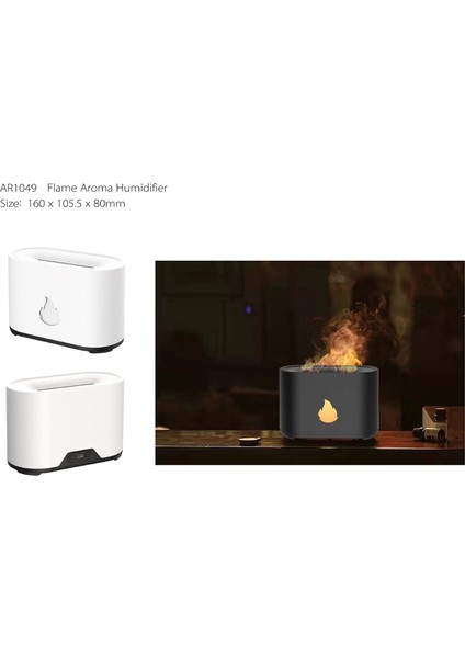 Simülasyon Alev Aromaterapi Difüzör Nemlendirici Siyah (Yurt Dışından) modelleri