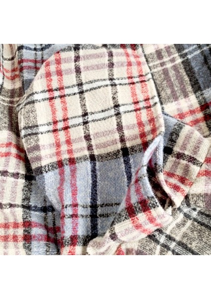 Kışlık Kapüşonlu Pelerin Şal Eşarp 135CMDP5-05 Mavi (Yurt Dışından)