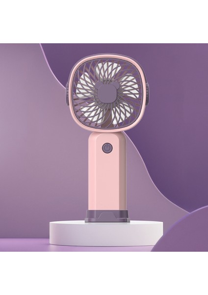 Pembe Mor Tabanlı El Tipi Fan, Pilsiz (Yurt Dışından)