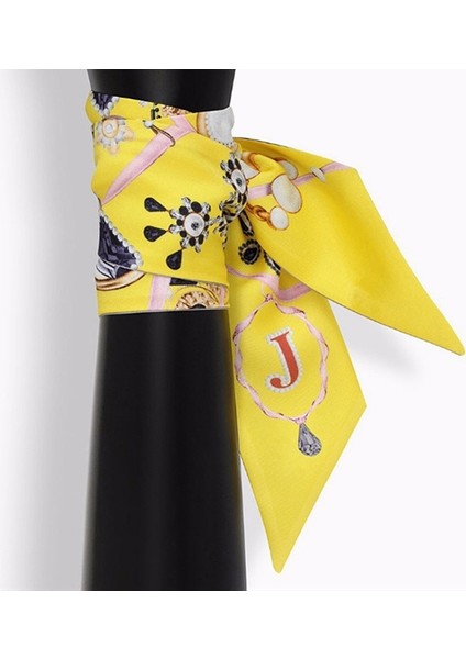 Bayan Tarot Harfli Küçük Eşarp, Genişlik: 6.2cm, Harf:j (Yurt Dışından)