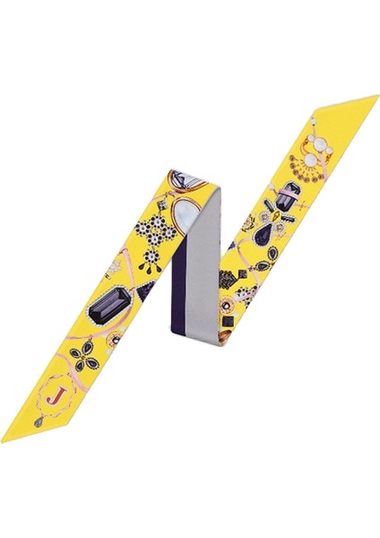 Bayan Tarot Harfli Küçük Eşarp, Genişlik: 6.2cm, Harf:j (Yurt Dışından)