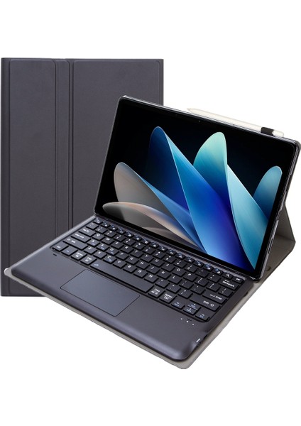 AV12-A Bluetooth Klavye Dokunmatik Panelli Tablet Kılıfı Siyah (Yurt Dışından)