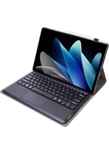 AV12-A Bluetooth Klavye Dokunmatik Panelli Tablet Kılıfı Siyah (Yurt Dışından)