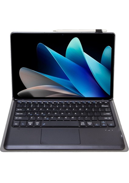 AV12-A Bluetooth Klavye Dokunmatik Panelli Tablet Kılıfı Siyah (Yurt Dışından)
