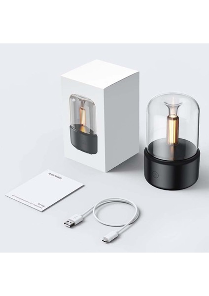 120ML Simüle Mum Işığı Aroma Difüzör DQ702 (Siyah) Siyah (Yurt Dışından) fiyatları