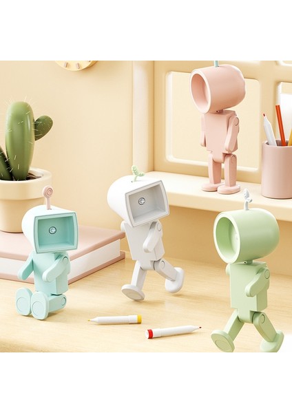 Mini Astronot Manyetik LED Gece Lambası Kare Yeşil Çok Renkli (Yurt Dışından)