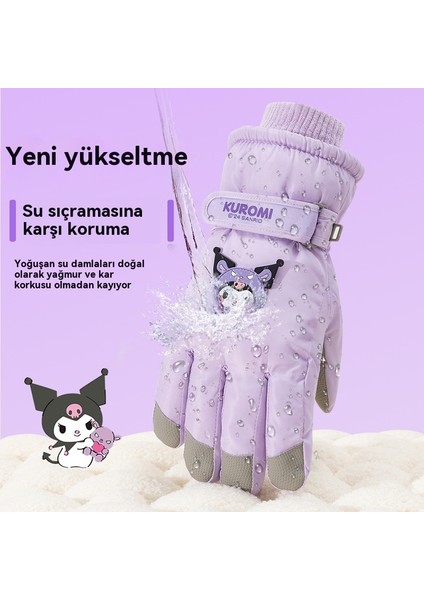 Dokunmatik Ekran Artı Kadife Kalın, Sıcak ve Soğuk Geçirmez Bisiklet Kaymaz Eldiven (Yurt Dışından)