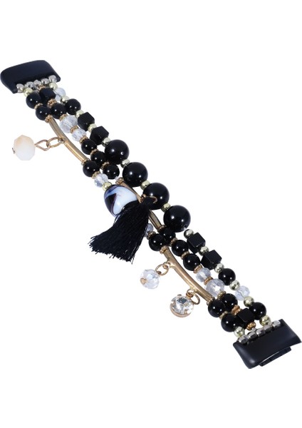 Fit Charge 5 Siyah Için Yuvarlak Boncuklu Zincir Saat Bandı (Yurt Dışından) modelleri