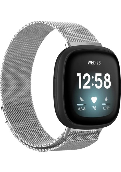 Metal Örgü Kordonlu Saat, Fitbit Versa 4/3 (Küçük Boy) Gümüş Için Küçük Boy (Yurt Dışından) fiyatları