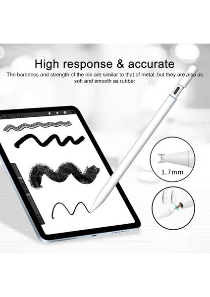 P8 iPad Beyaz Için Aktif Kapasitif Stylus Pen (Yurt Dışından) modelleri