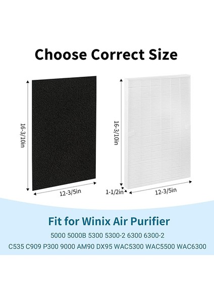 115115 Winix 5300 6300 Için Yedek Filtre (Yurt Dışından) modelleri