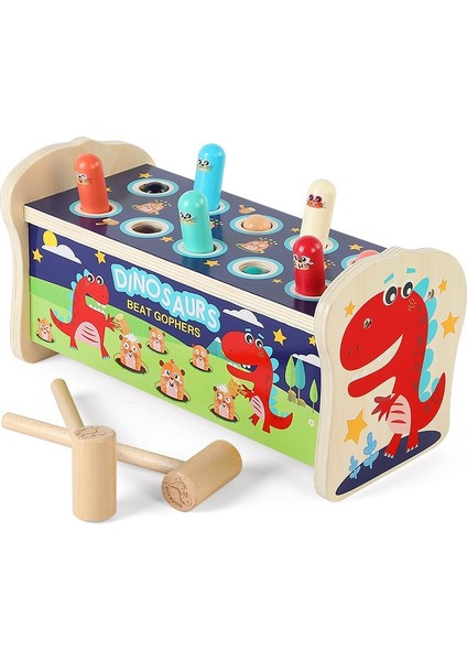 Ahşap Vuran Hamster Oyuncak, Stil: Dinozor (Yurt Dışından)