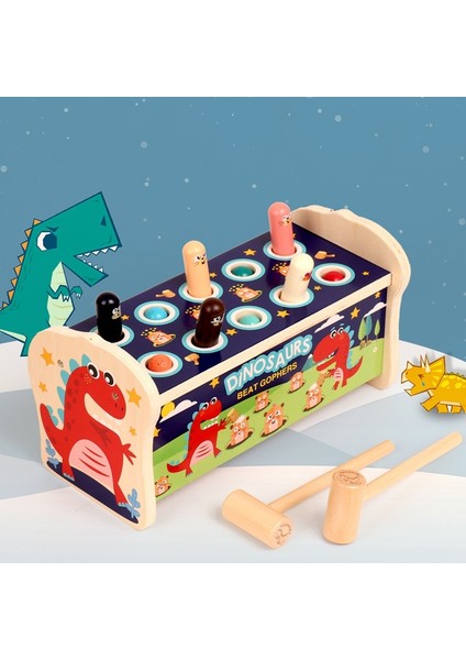 Ahşap Vuran Hamster Oyuncak, Stil: Dinozor (Yurt Dışından)