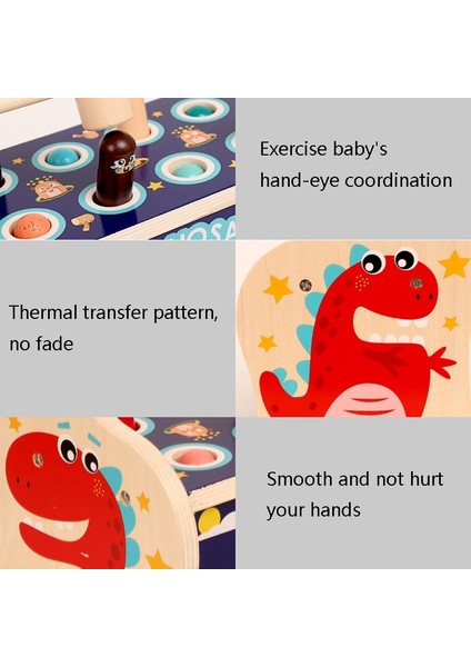 Ahşap Vuran Hamster Oyuncak, Stil: Dinozor (Yurt Dışından)