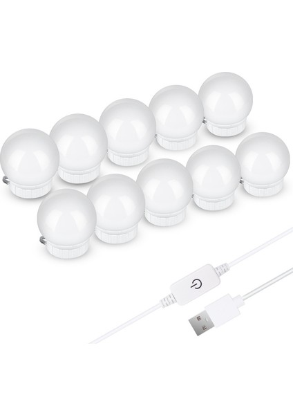 LED Ayna Ön Lamba Ampulleri, Güç Kaynağı: 6 LED Çok Renkli (Yurt Dışından)