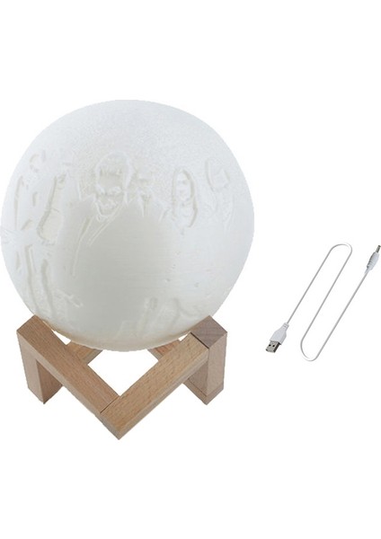 3 Renkli 3D Ay Lambası 10CM Çok Renkli (Yurt Dışından)