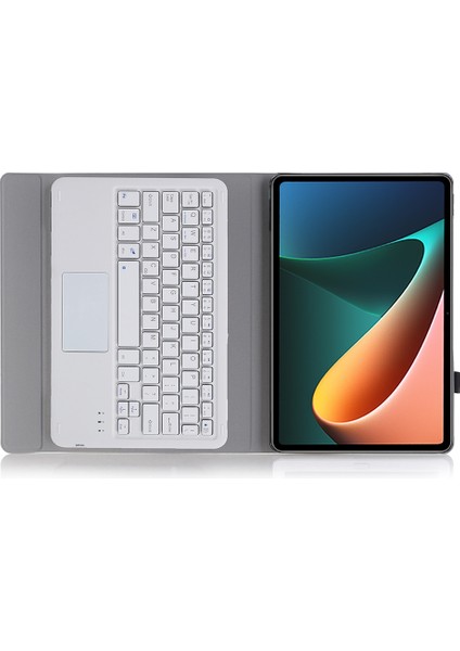 AN05-A Dokunmatik Bluetooth Klavye Pu Kılıf Xiaomi Pad 5 A0N5-A Koyu Yeşil (Yurt Dışından)