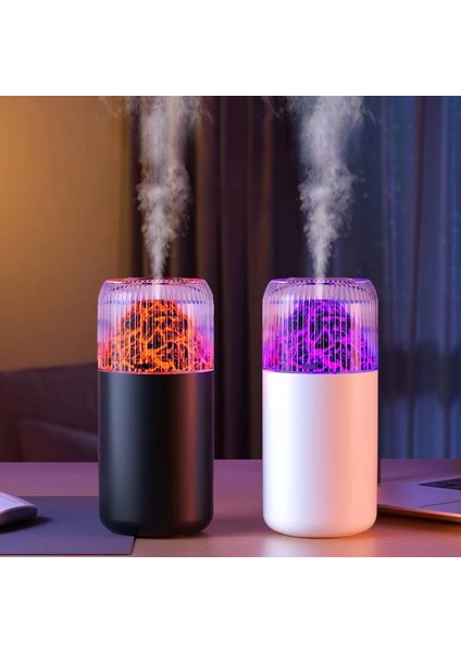 USB Renkli Ortam Işıkları Hava Nemlendirici Siyah (Yurt Dışından) fiyatları