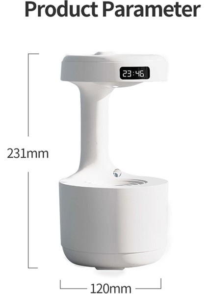 W1 USB Masaüstü Dicate Sprey Yerçekimi Önleyici Nemlendirici Beyaz (Yurt Dışından) modelleri