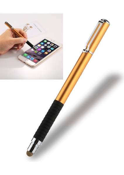 Evrensel 2 Arada 1 Yuvarlak Ince Uç Kapasitif Kalem Kalemi Altın (Yurt Dışından)
