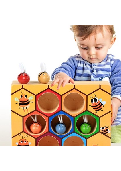 Ahşap Arı Kovanı Oyunları Montessori Erken Çocukluk Eğitimi Renk Biliş Oyuncak (Yurt Dışından) modelleri