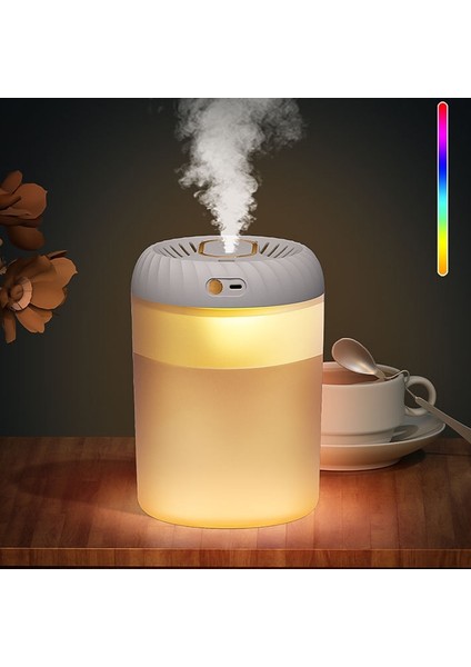 3000ML Çift Nozullu Nemlendirici Beyaz (Yurt Dışından)