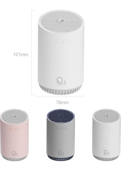 Kablosuz Q3 Nemlendirici Mini USB Şarjlı Taşınabilir Hava Temizleme Cihazı Gri (Yurt Dışından) modelleri