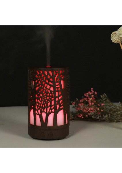 200ML Hollow-Out Orman Desenli Ahşap Nemlendirici Au Fiş Koyu Kahve-3 (Yurt Dışından) modelleri