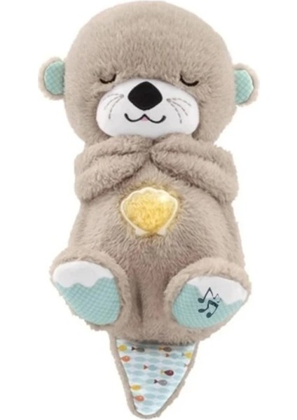 30CM Bebek Nefes Alan Ayı Yatıştırıcı Su Samuru Peluş Oyuncak Bebek Oyuncak Çocuk Yatıştırıcı Müzik Uyku Arkadaşı Ses ve Işık Bebek Oyuncak Hediye (Yurt Dışından)