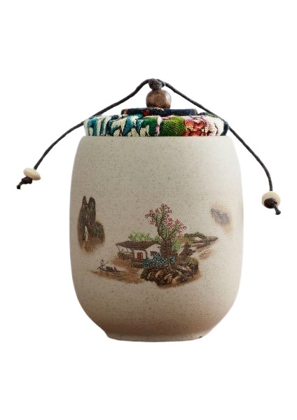 Mini Küçük Taşınabilir Seramik Çay Tenekesi Mühürlü Çay Tenekesi Hareket Halinde Saklama Kavanozu (Yurt Dışından)