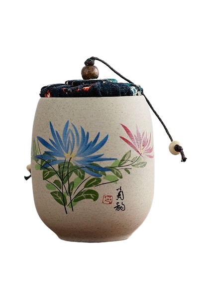 Mini Küçük Taşınabilir Seramik Çay Tenekesi Mühürlü Çay Tenekesi Hareket Halinde Saklama Kavanozu (Yurt Dışından)