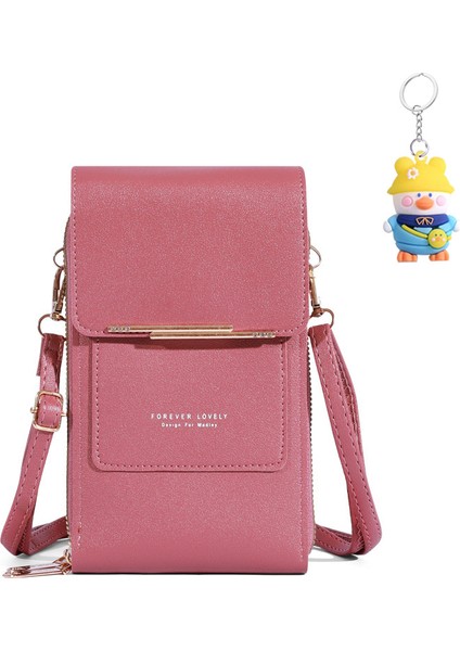 Cep Telefonu Çantası Crossbody Dokunmatik Ekran Çok Fonksiyonlu Basit Cüzdan Omuz Çantası Taşınabilir Kart (Yurt Dışından)