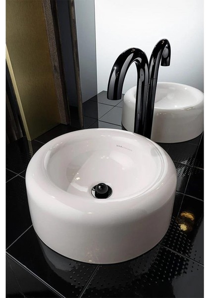 A4278939 Elektrikli Çift Su Girişli Parlak Siyah Liquid Temassız Yüksek Lavabo Bataryası