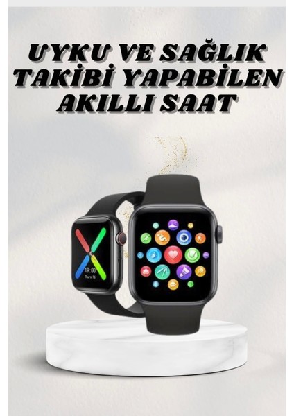 Akıllı Saat Wireless Şarj Yüksek Çözünürlüklü Müzik Dinleme Sesli Cevaplama