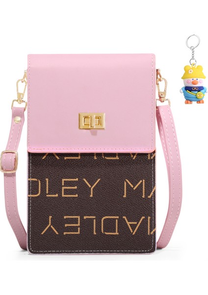 Moda Bayan Cep Telefonu Çantası Kontrast Renk Çapraz Omuz Küçük Omuz Çantası Çok Fonksiyonlu Cep Telefonu (Yurt Dışından)