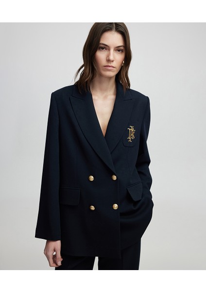 Monogram Nakışlı Kruvaze Blazer IS1250106009015