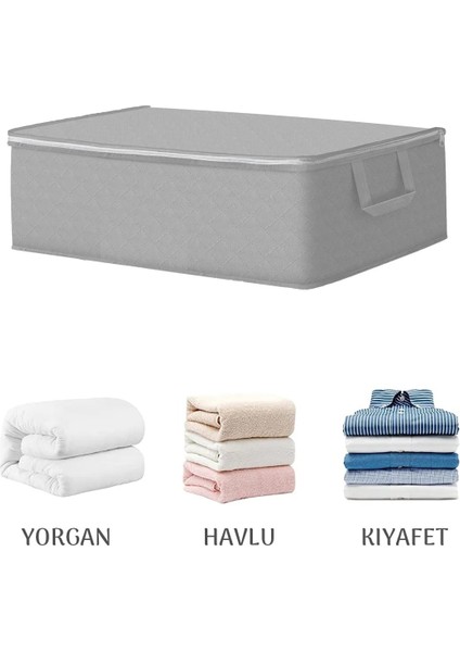 6 Adet - Büyük Boy Bazaaltı ve Çekyat Hurç 64 x 45 x 22 cm Antrasit