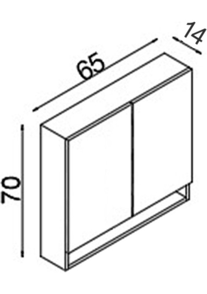 Batum 65 Cm Mdf Banyo Üst Aynalı Dolap modelleri
