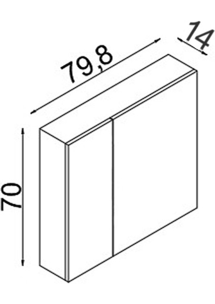 Madrid 80CM Mdf Banyo Aynalı Üst Dolap modelleri