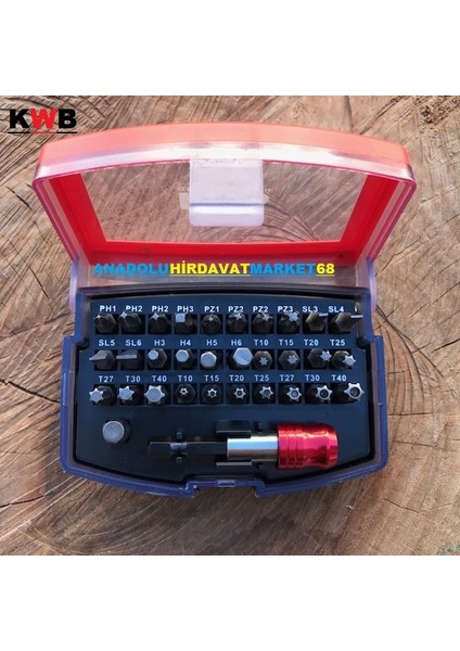 BİTS UÇ SETİ UZATMA ALYAN TAKIMI TORK UÇ SETİ YILDIZ UÇ 32PCS