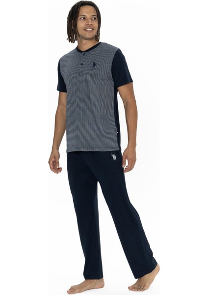 U.s. Polo %100 Pamuk 3'lü Pijama Seti, Üst Pijama, Alt Pijama, ve Şort Takım