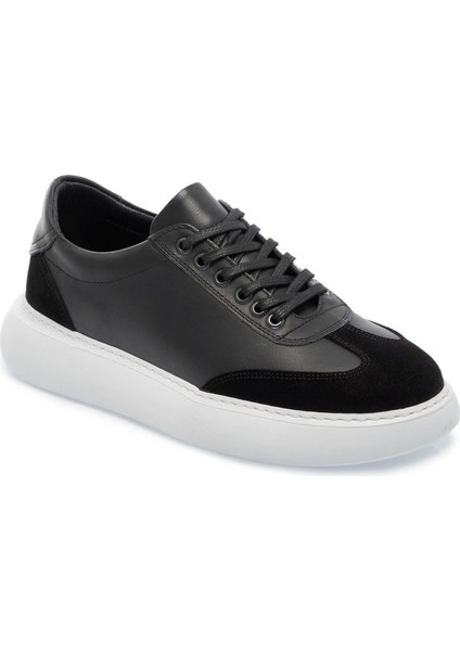 Siyah Deri Erkek Sneaker - E25I1AY57223-A23