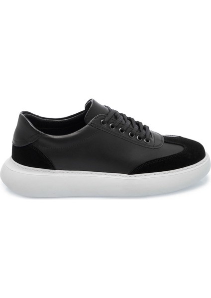 Siyah Deri Erkek Sneaker - E25I1AY57223-A23