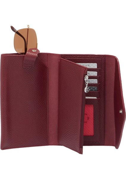 Bordo Hakiki Deri Kadın Cüzdan - S1CB00005811-M71