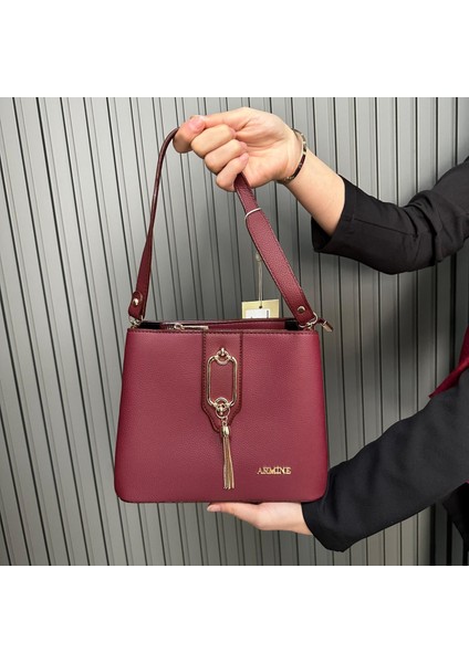 Bayan Çanta Düz Bordo AR36104