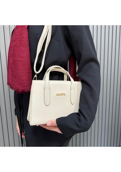 Bayan Çanta Düz Krem AR36309 modelleri